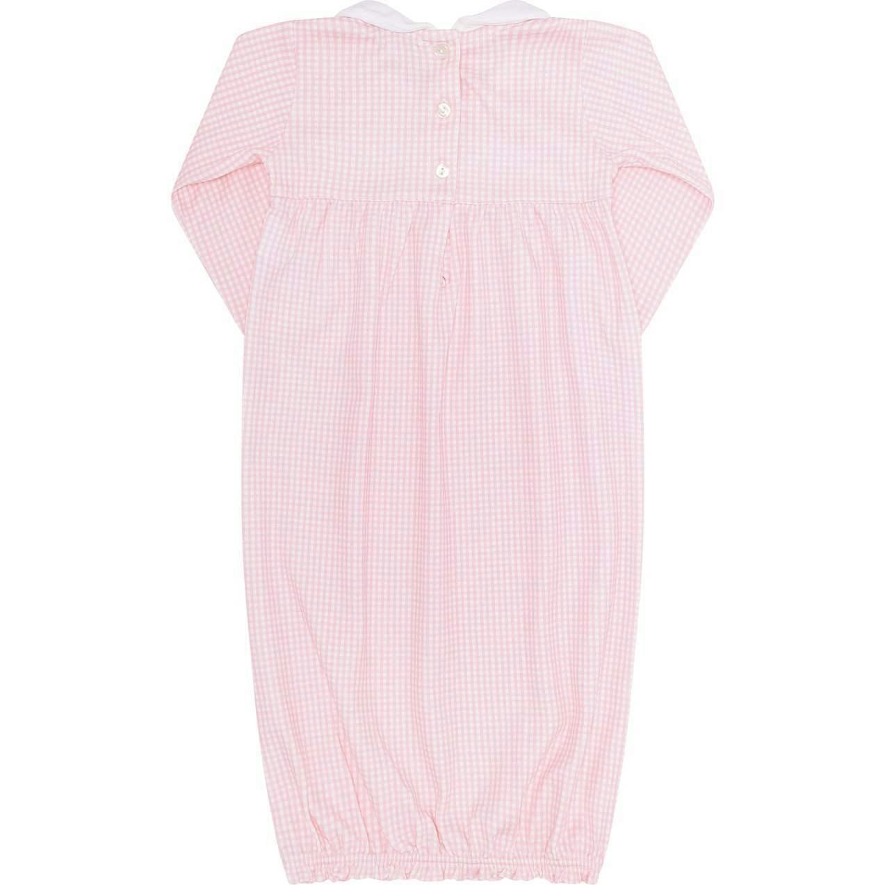 Pink Print Smocked Gown