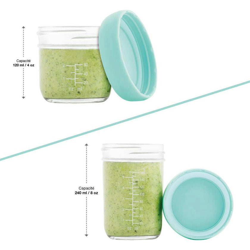 Glass Babybols Baby Food Storage Containers (Airtight, Leakproof Meal Prep Bowls)