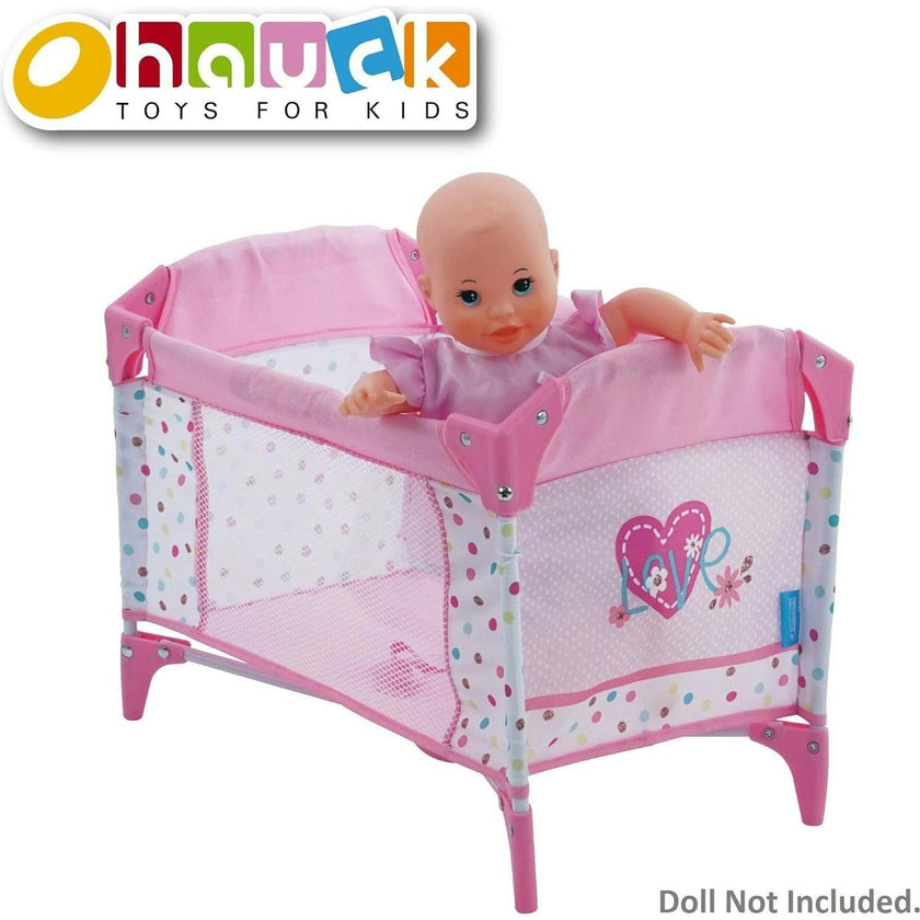 Love Heart Doll Play Yard Baby Doll Accessory - Folds for Easy Storage and Travel