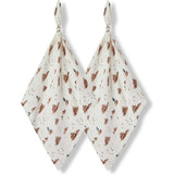 Sandcastle Organic Cotton Muslin Two-Piece Burp Cloth Set