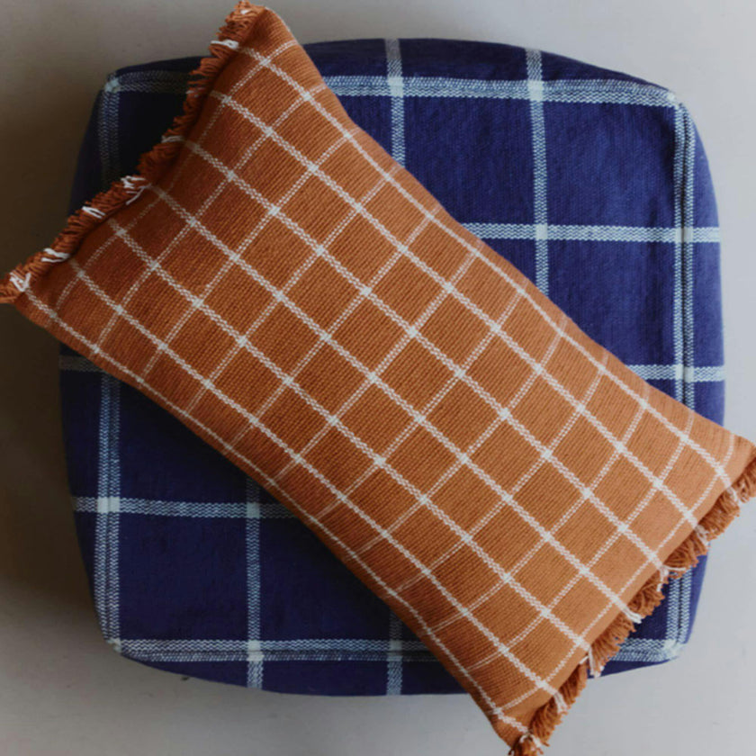 Cushion Geo Block Terracota