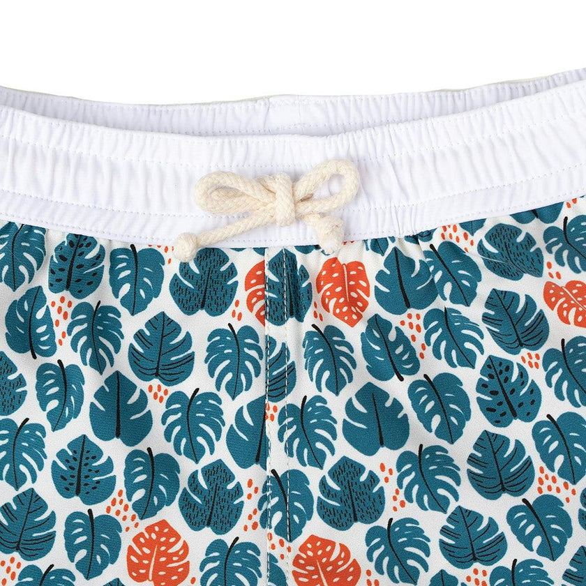 Swimshort Tommaso - Tropical Leaves Teal