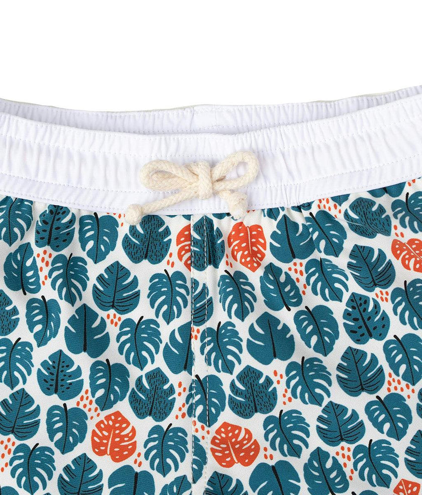 Swimshort Tommaso - Tropical Leaves Teal