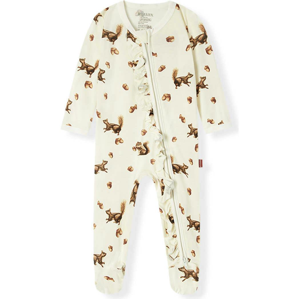 Luxe Stretch Ruffle Footed Romper