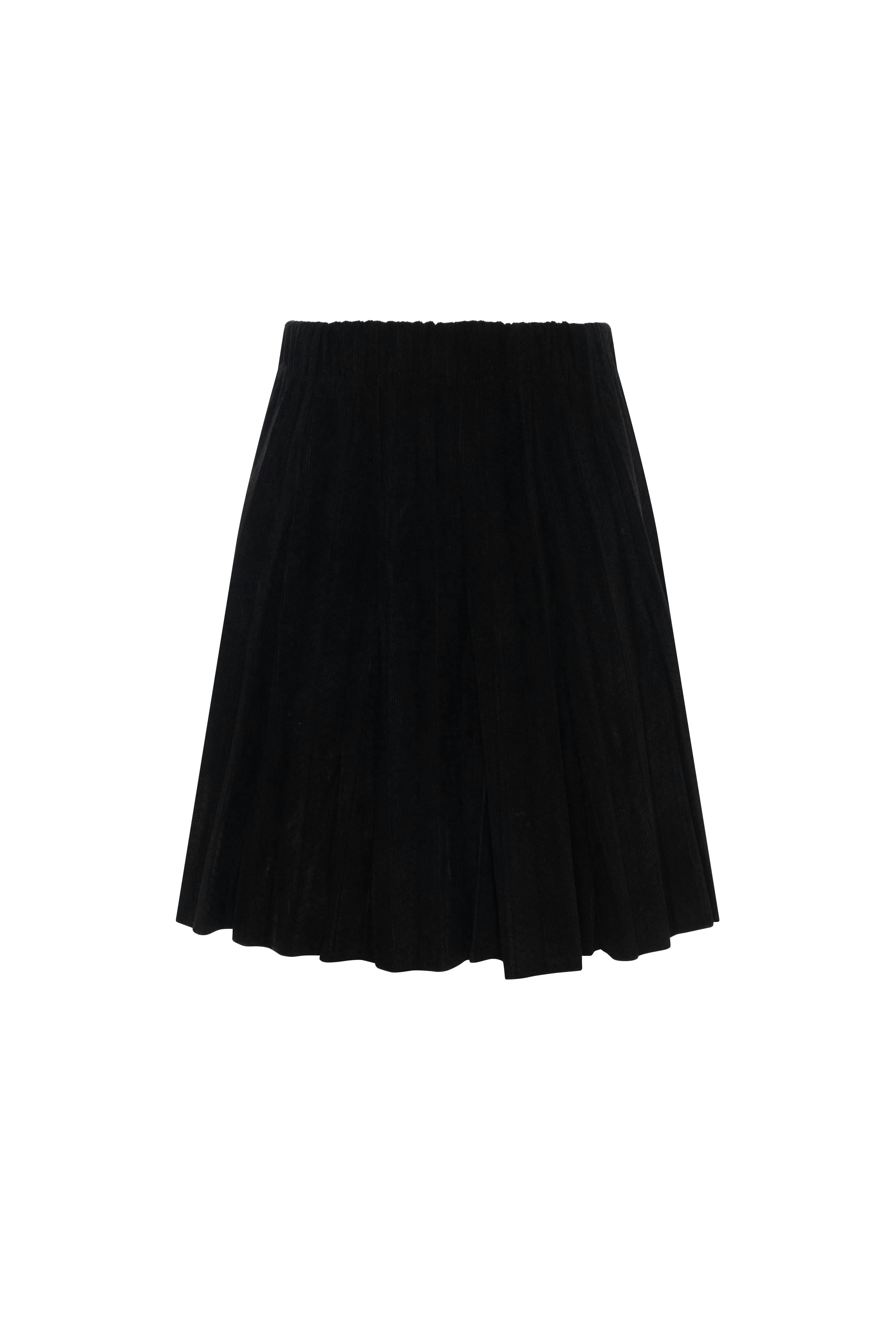 Corduroy Crinkle Pleating Skirt