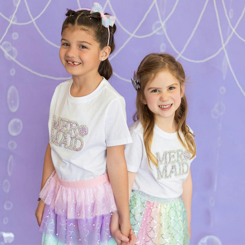 Mermaid Pearl Patch Short Sleeve T-Shirt