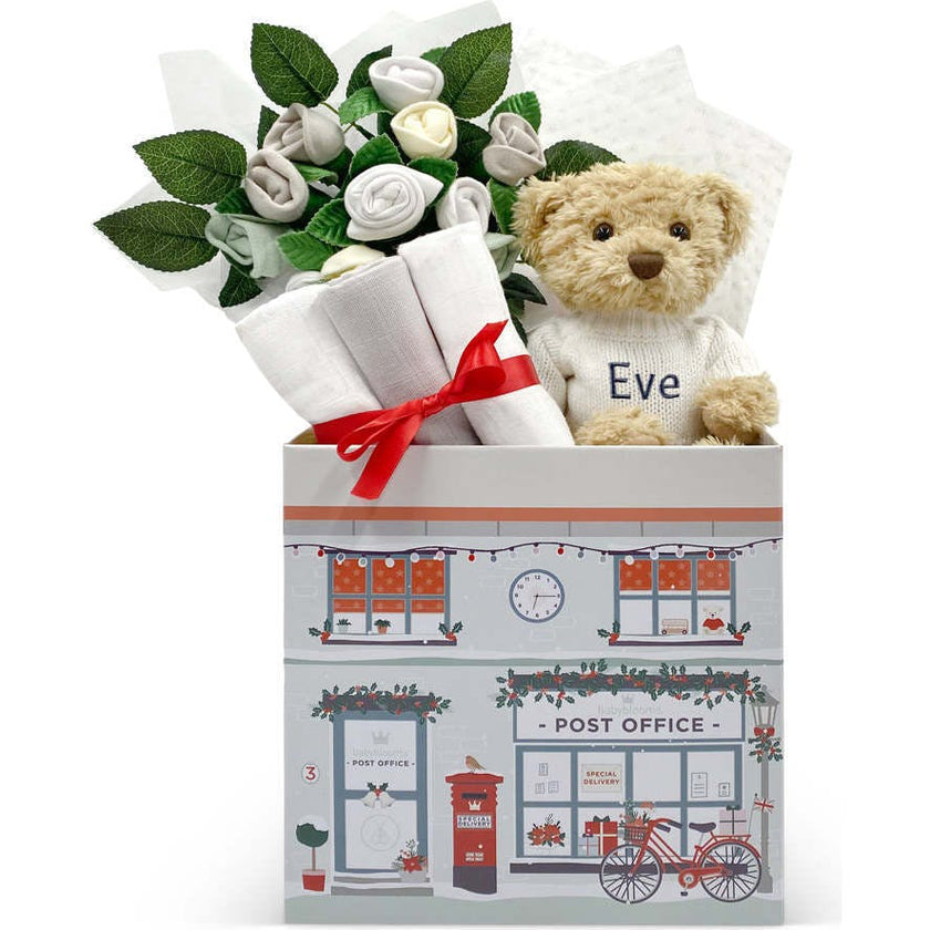 New Baby Christmas Welcome Hamper with Personalized Bertie