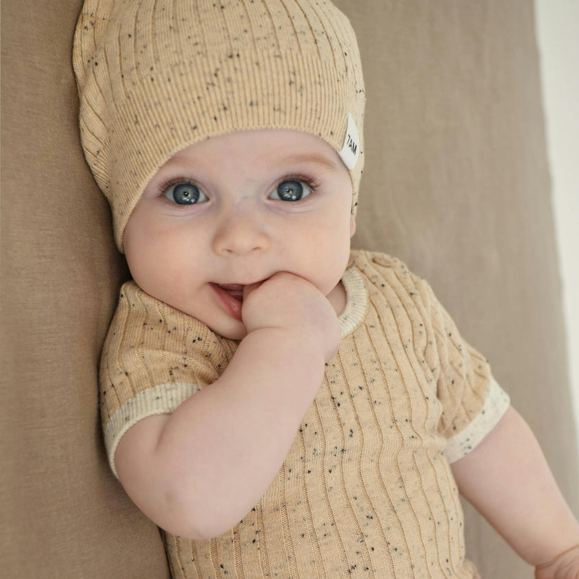 Ribbed Knit Retro Beanie