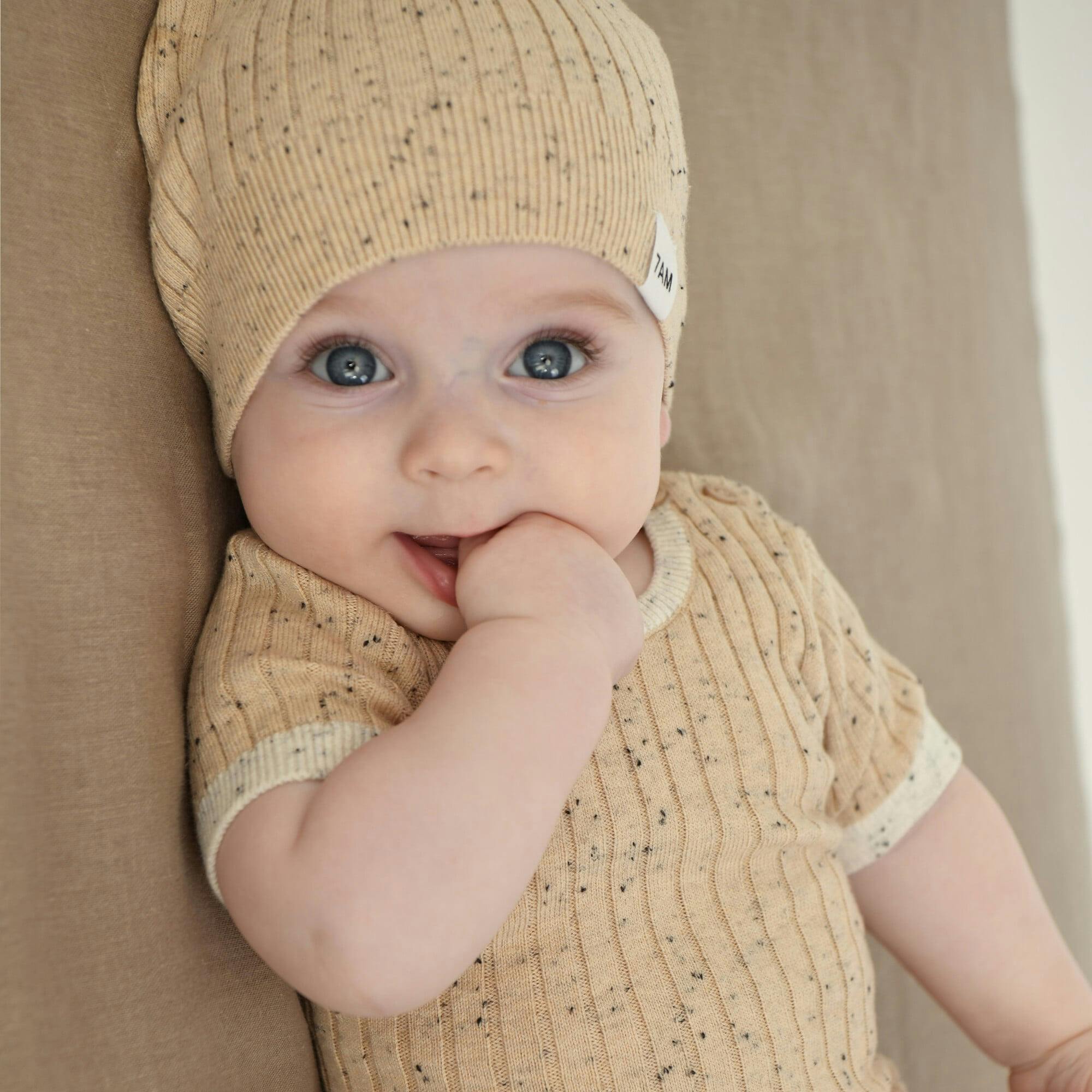 Ribbed Knit Retro Beanie