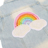 Happy Rainbow Denim Jacket