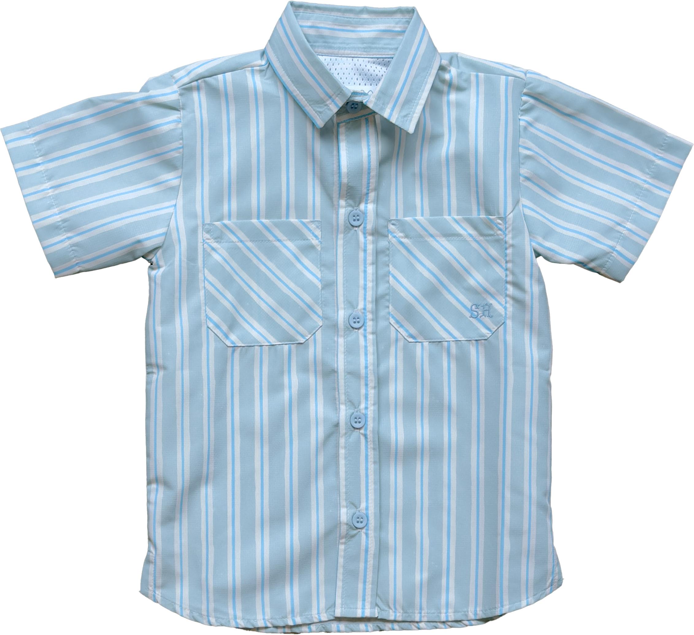 Sporting Shirt in Stripe In Blue Jay