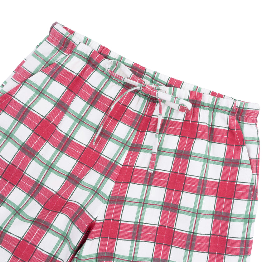 Holiday Plaid - Adult Long Sleeve Coat Style and Pant with Pockets