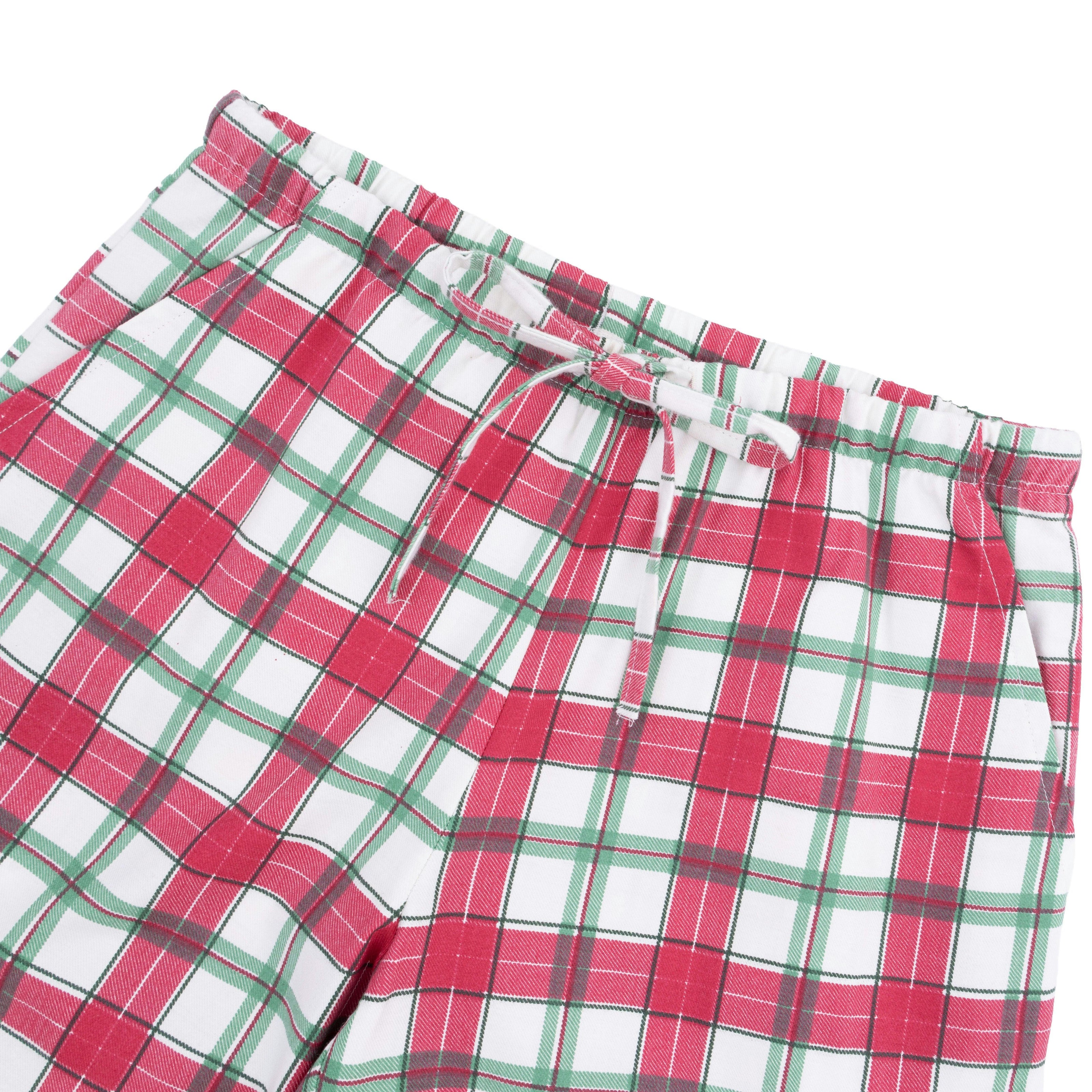 Holiday Plaid - Adult Long Sleeve Coat Style and Pant with Pockets