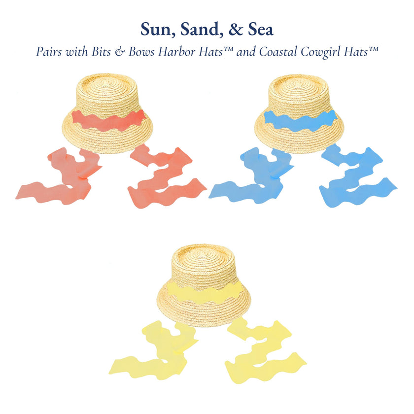 Scalloped Ribbon Set, Sun Sand Sea