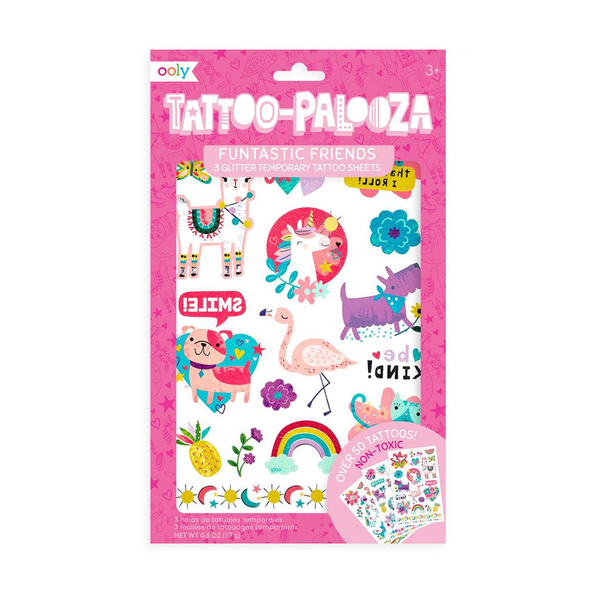 Tattoo-Palooza Temporary Tattoos - Funtastic Friends - 3 Sheets