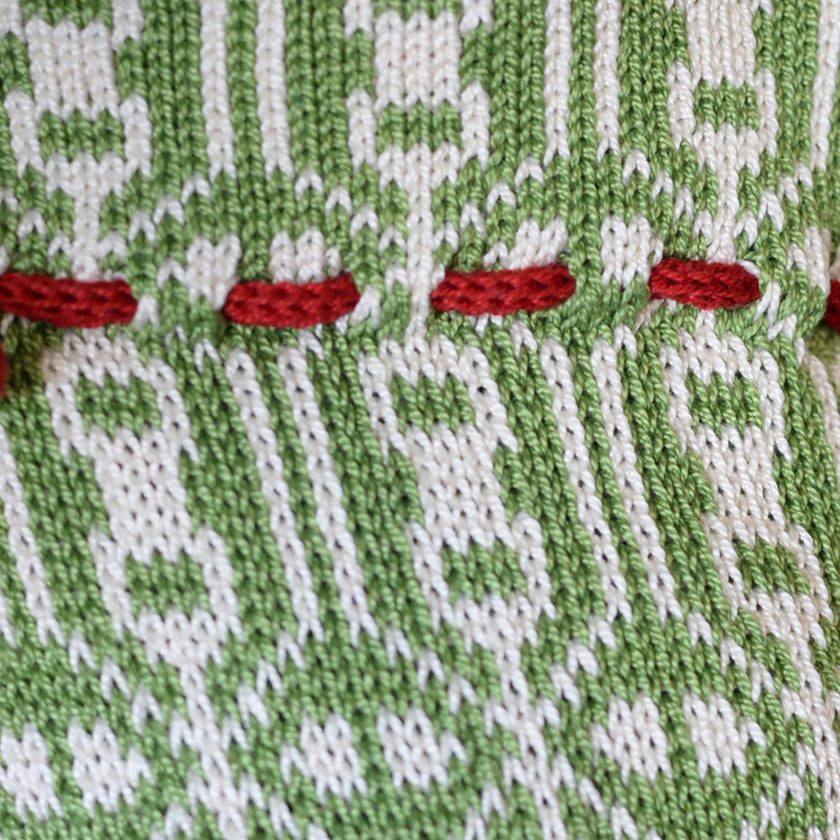 Green Patterned Stocking