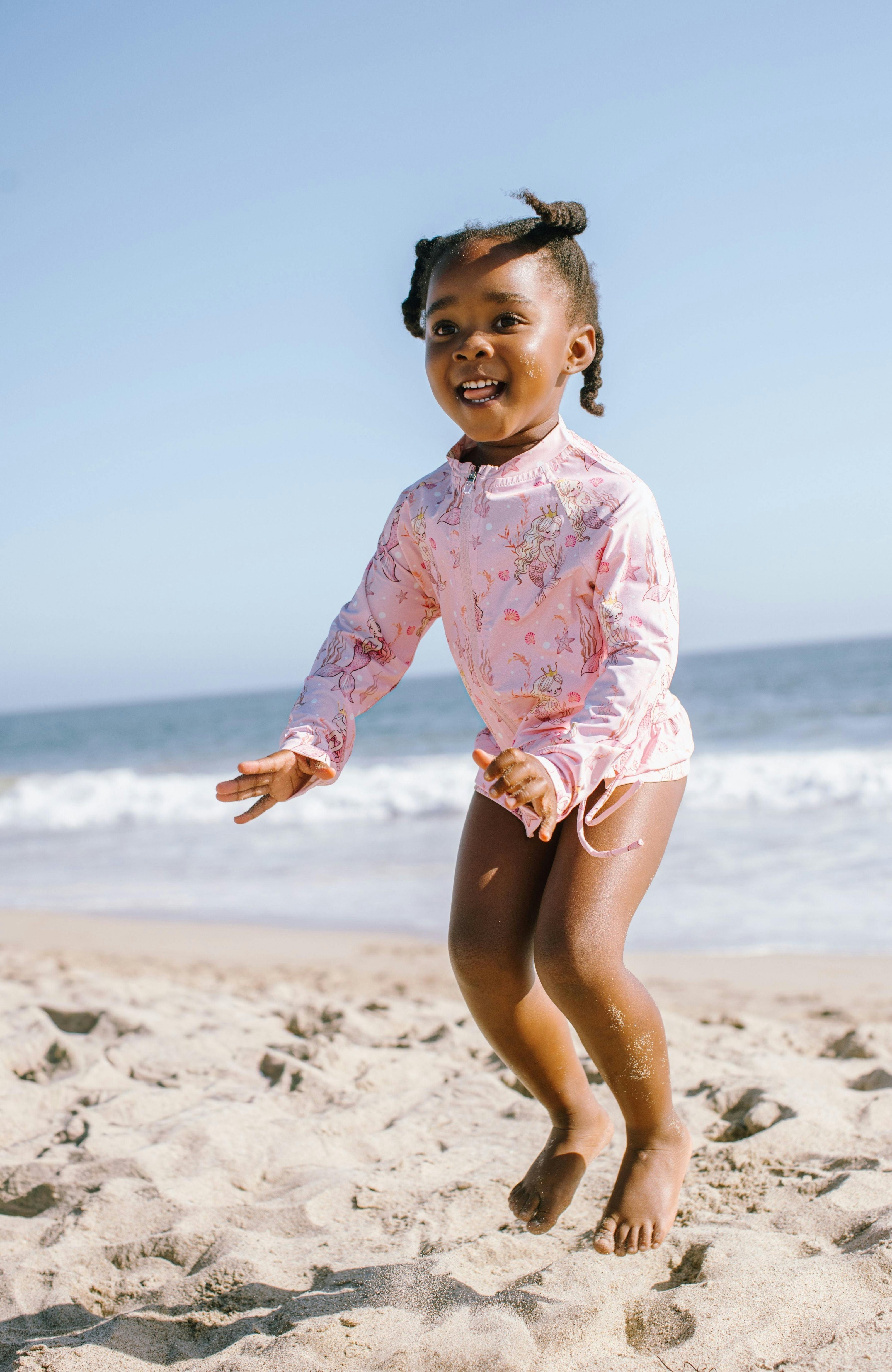 Raya UPF 50+ Ruffled Zip Up Sun Protection Jacket, Mermaid