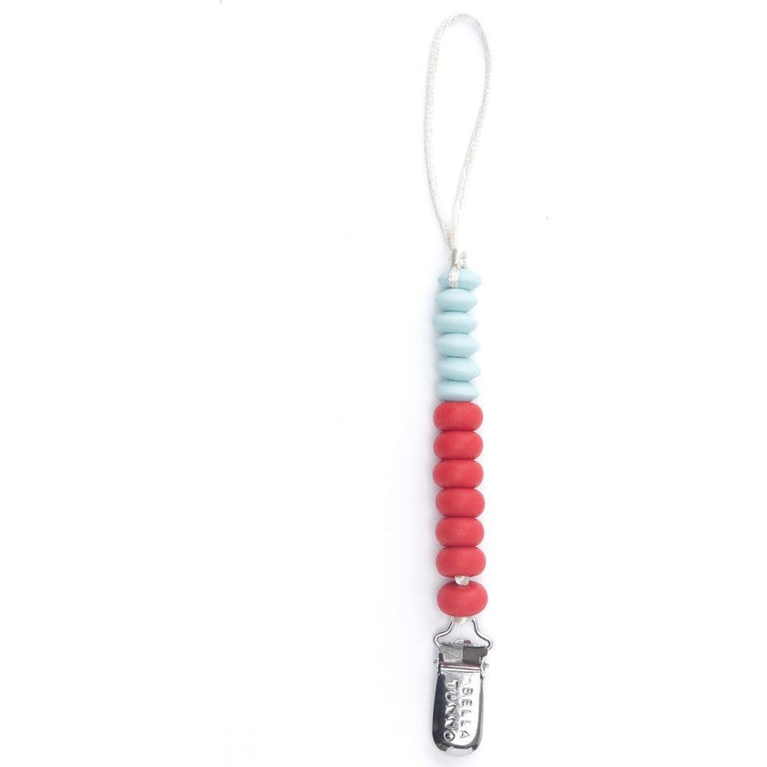 Cherry Duo Beaded Silicon Pacifier Clip