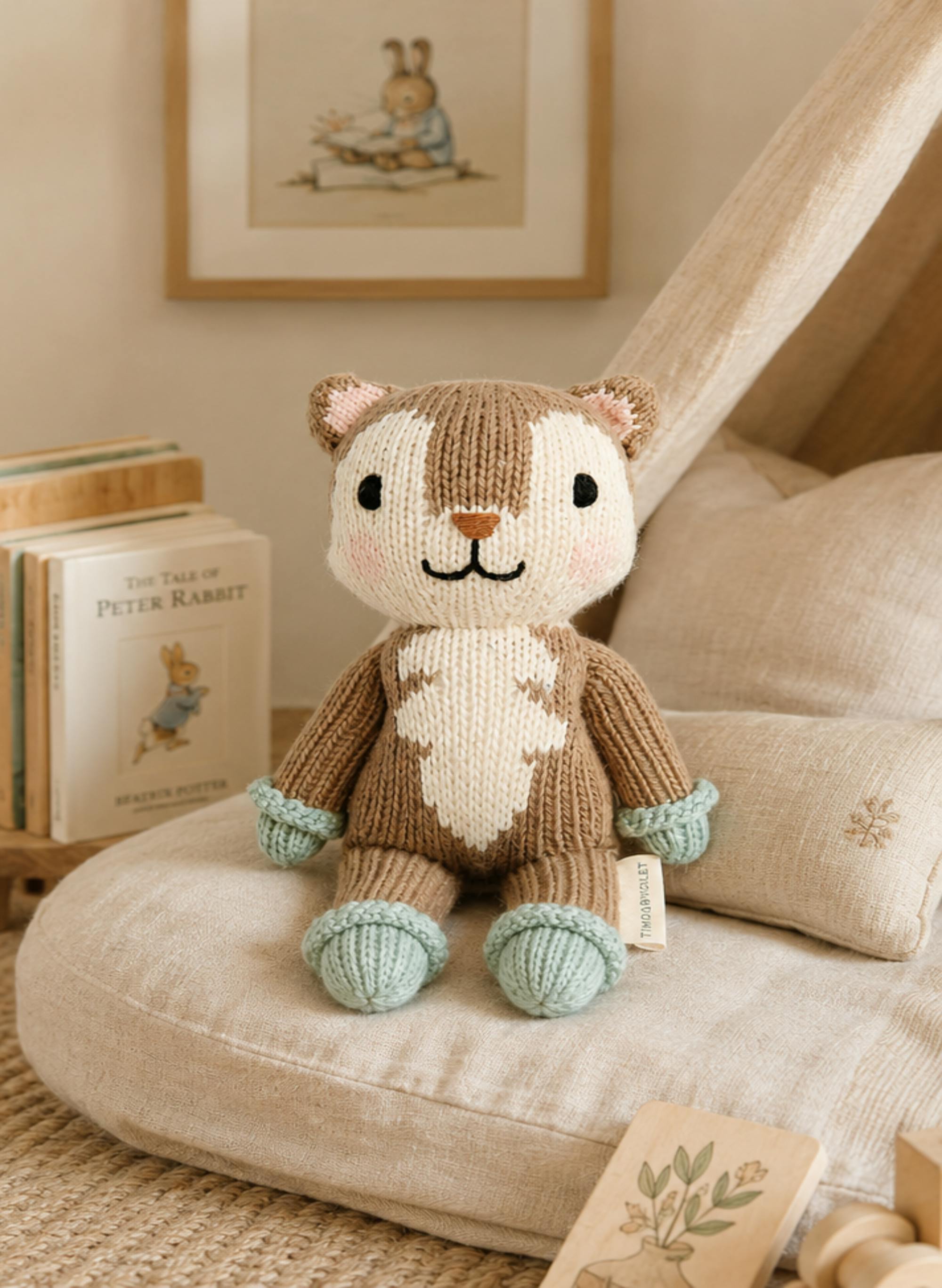 Finley the Fox - Tuckling Organic Hand-knit Doll