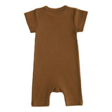 Brown Short Sleeved Modal Romper
