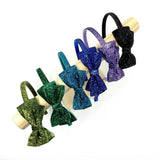 Glitter Bow Headband, Black