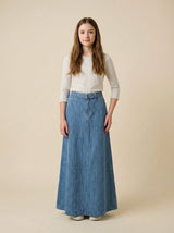 Teen Denim Pinstriped Skirt