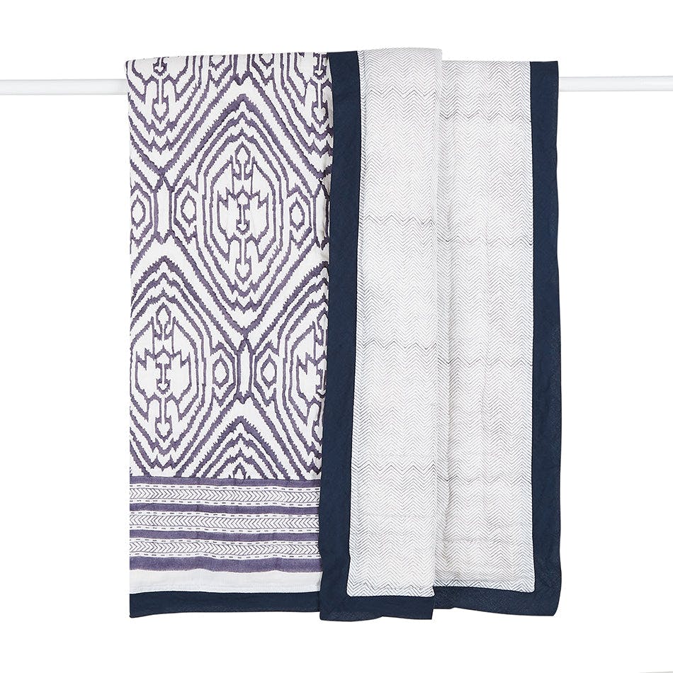 Block-Printed Cotton Crib Quilt