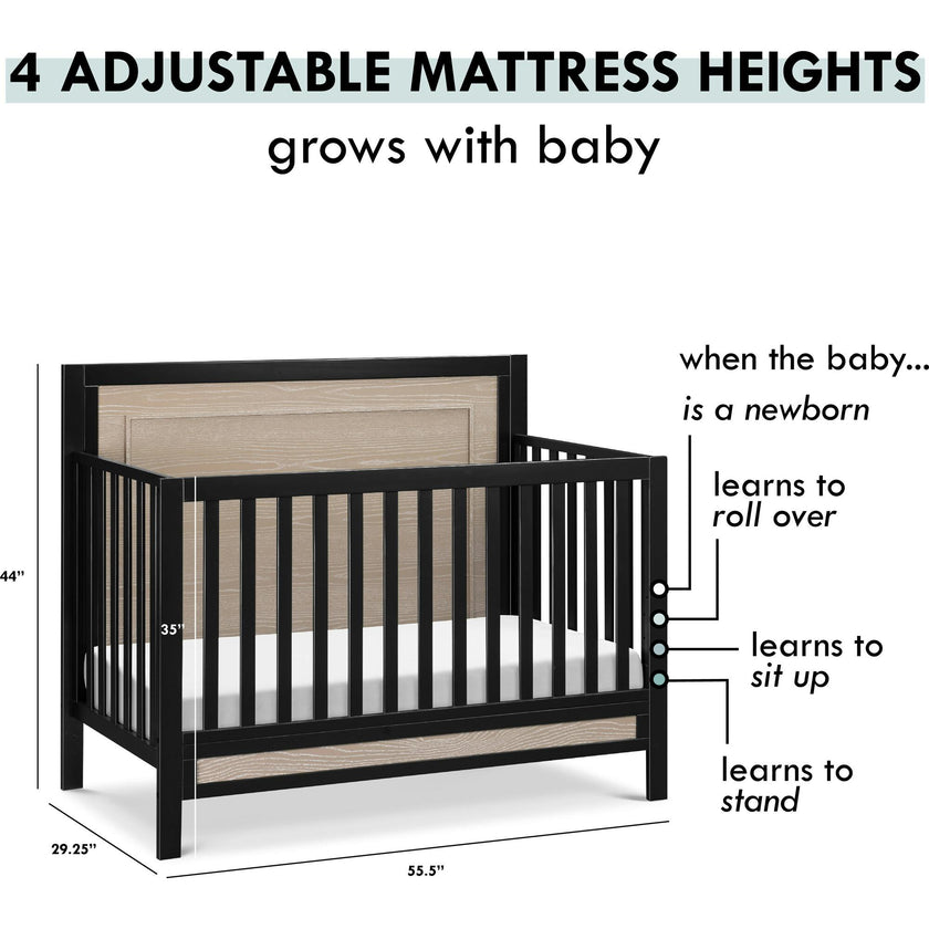Radley 4-In-1 Convertible Crib