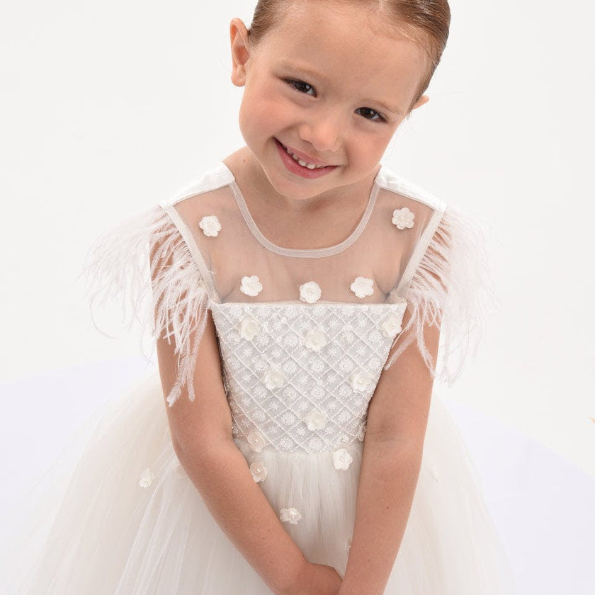 White Ecru Ayala Dress