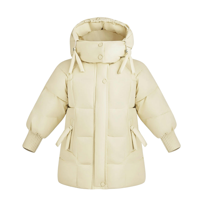Yellow Quilted Hooded Jacket