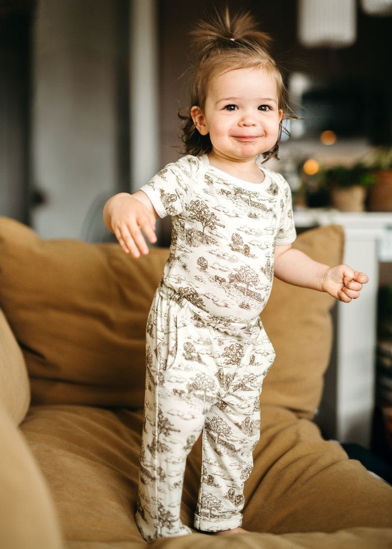 Country Toile Luxe Stretch Jogger Pants