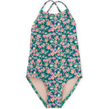 Cross Back One-Piece Swimsuit, Blue