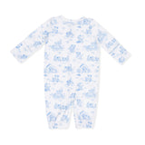 Puppy Toile Blue - Convertible Gown