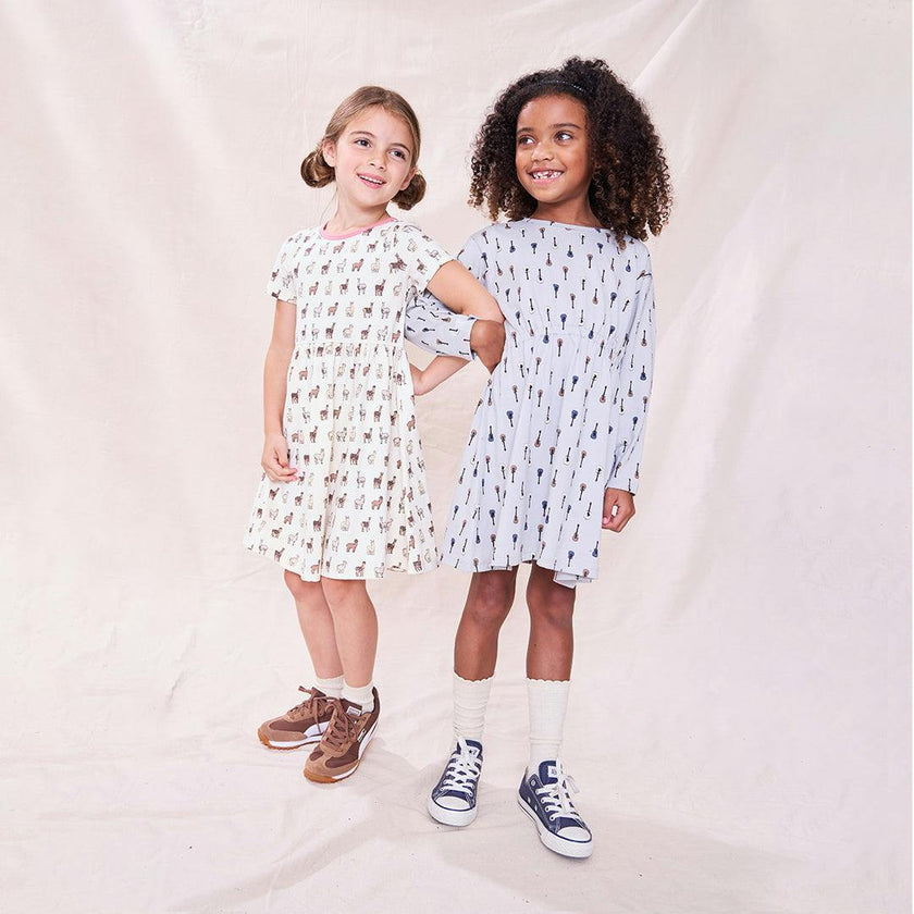 Playground Long Sleeve Dress, Tiny Vintage Guitars
