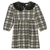 Stretch Plaid High Waist Dress Ash Rose