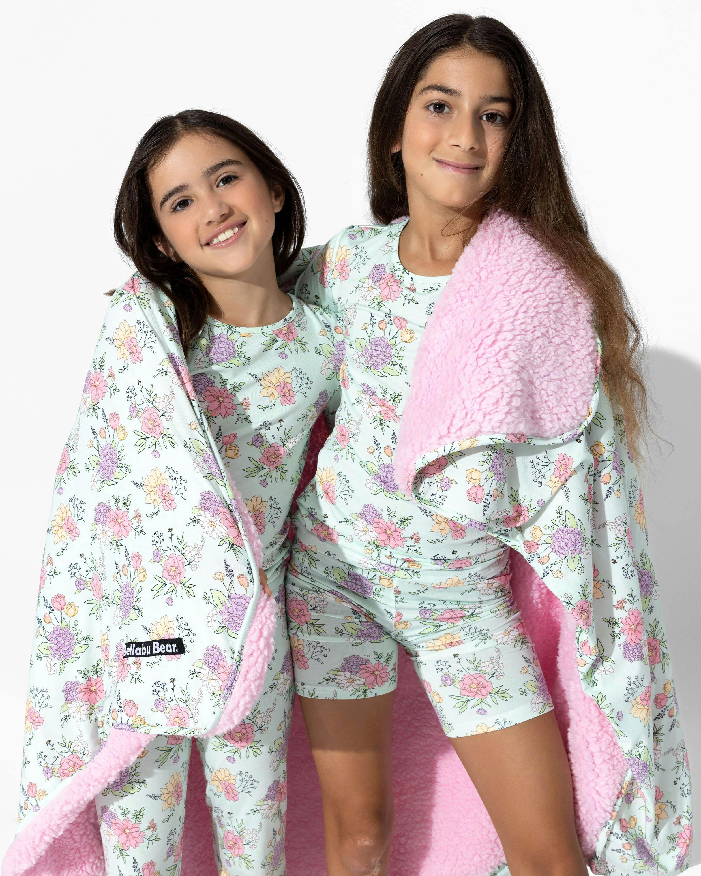 Petals & Posies Bamboo Kids Pajama Short Set