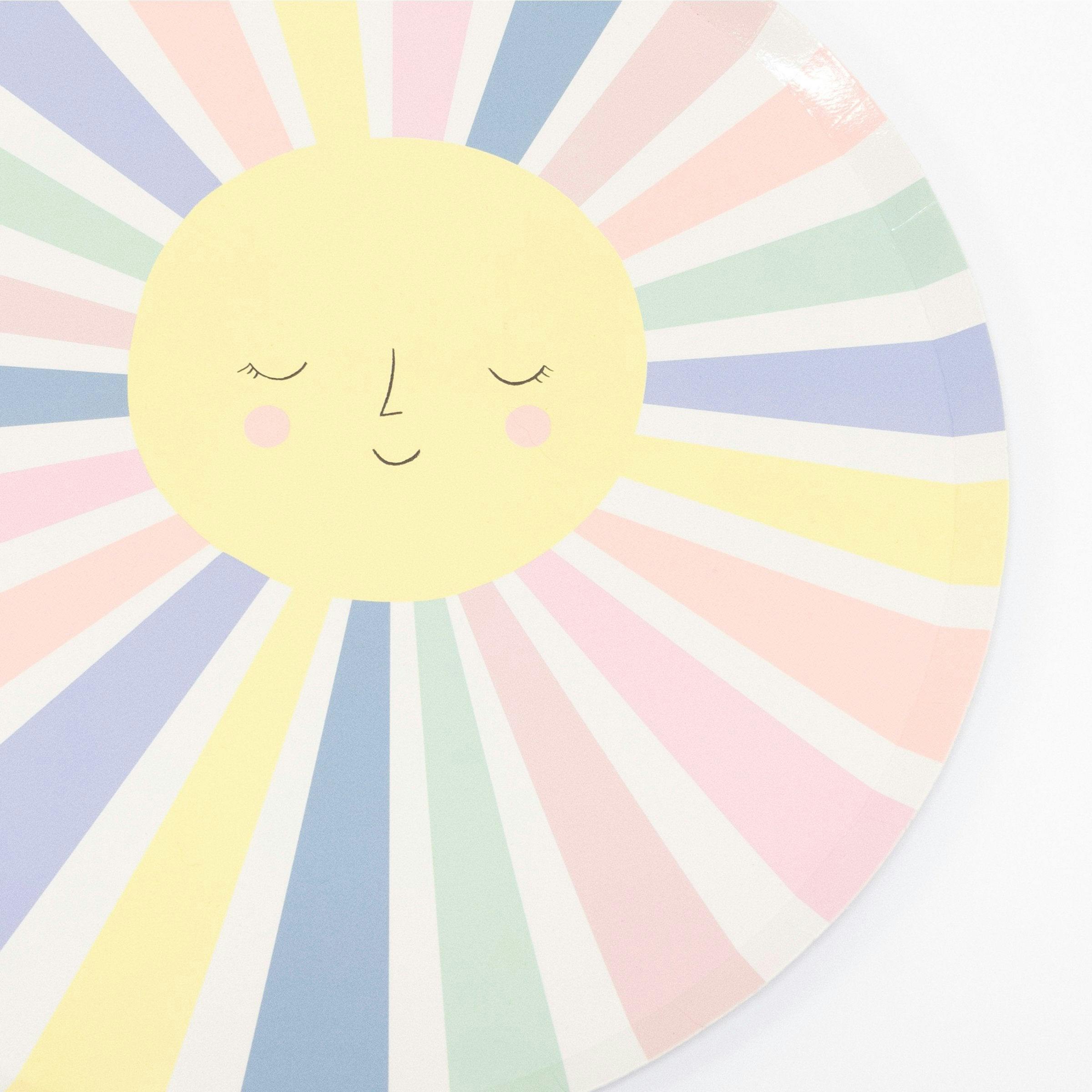 Rainbow Sun Plates