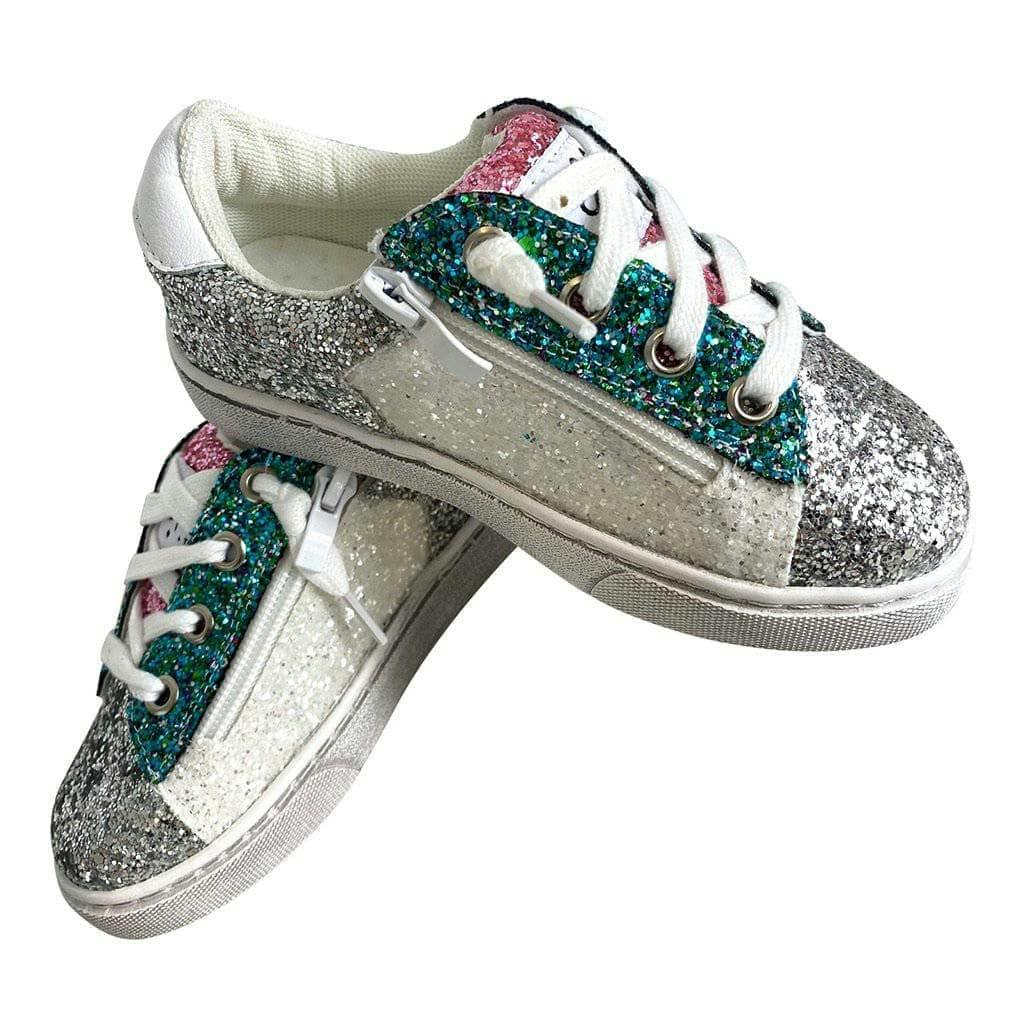 Star Glitter Sneakers, Metallic