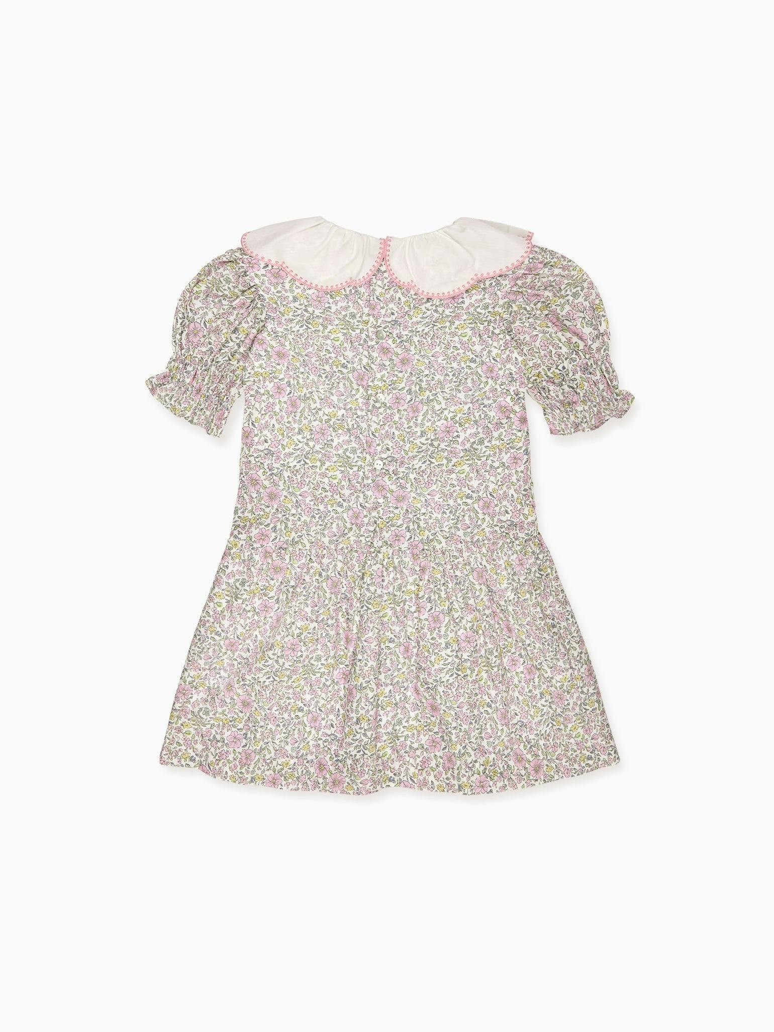 Nicky Hilton x La Coqueta Sage Floral Iris Girl Drop Waist Dress