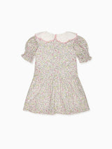 Nicky Hilton x La Coqueta Sage Floral Iris Girl Drop Waist Dress