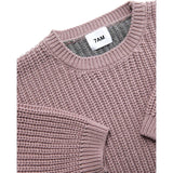 Chunky Ribbed Knit Round Neck Long Sleeve Wide Boxy Fit Sweater