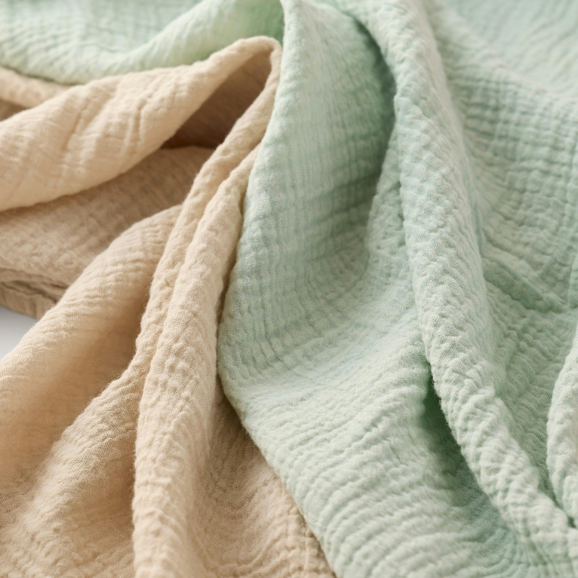 SWOON 2-Pack Crinkle Muslin Baby Swaddle Blanket