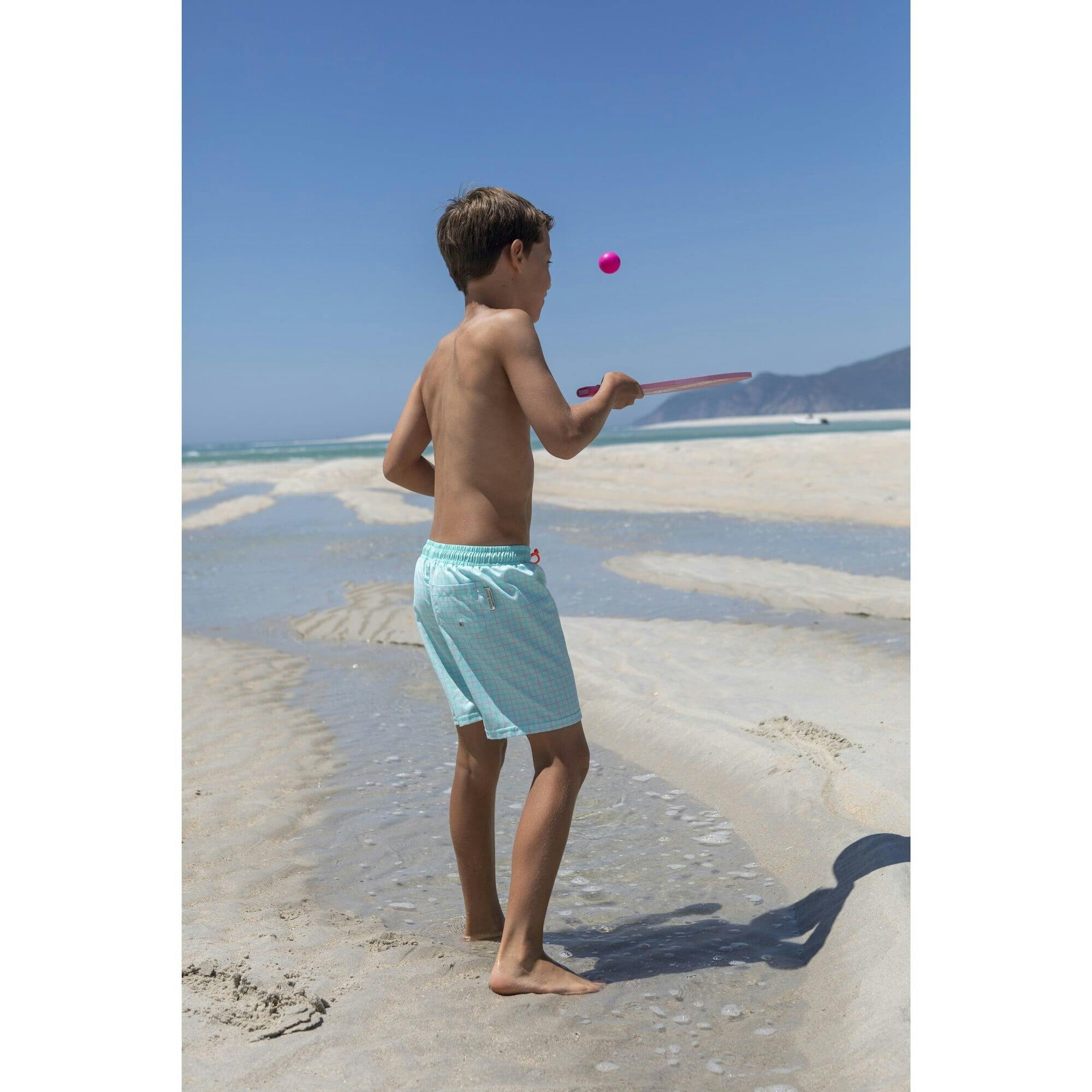 Gingham splash classic swim shorts