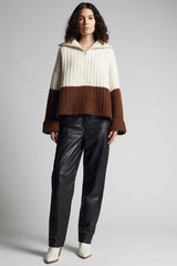 UMA COLOR-BLOCK PONCHO