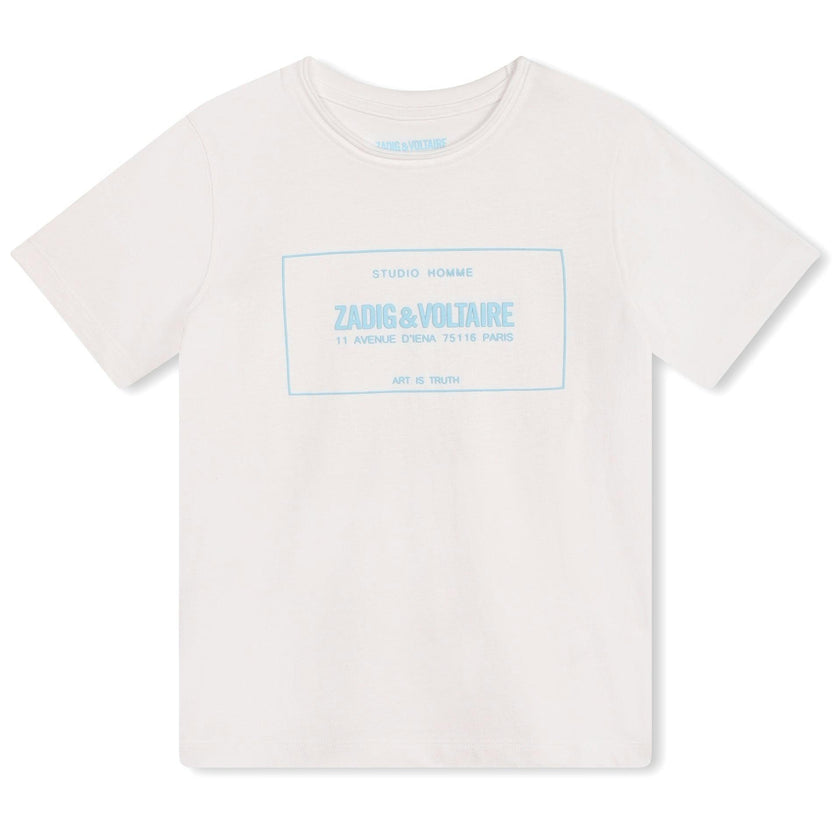 ZADIG & VOLTAIRE Sky Blue Logo T-shirt