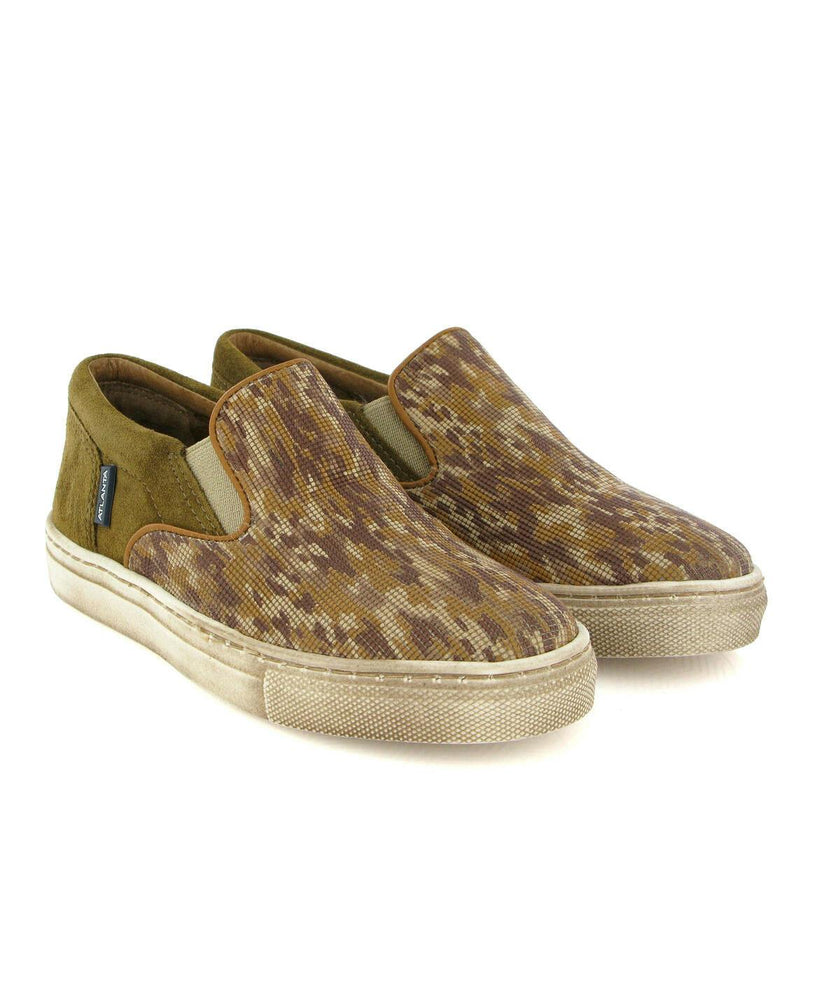 Leather Slip On Sneakers, Camel