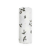 Organic Cotton Muslin Swaddle Blanket - Swallows