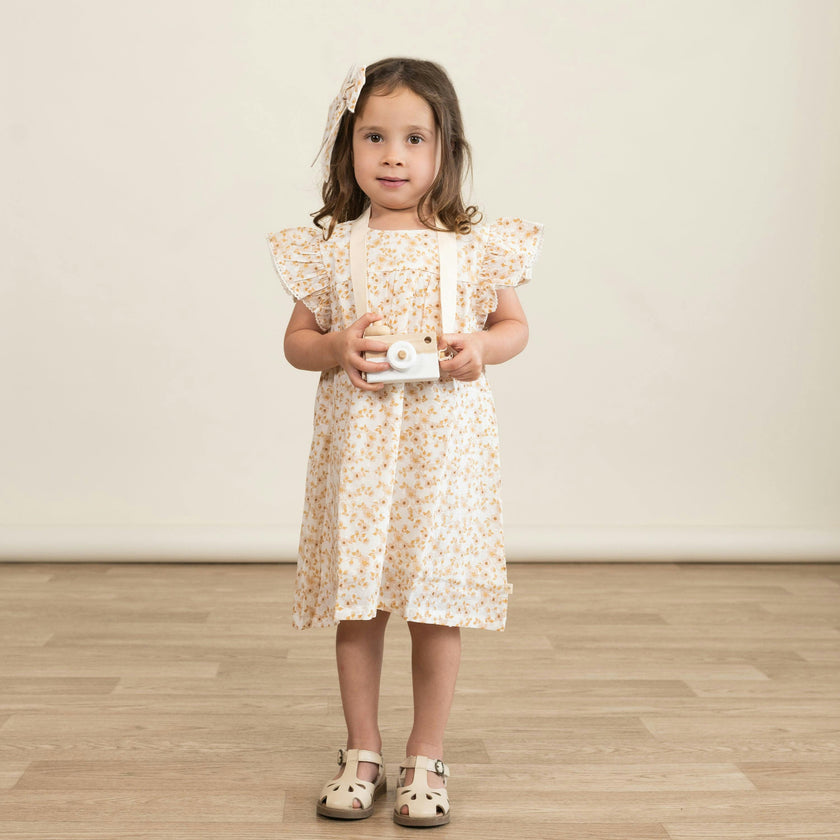 Organic Short Sleeve Flutter Dress