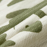 Island Leaf Silhouette Slub Cotton Sleeveless Jumper