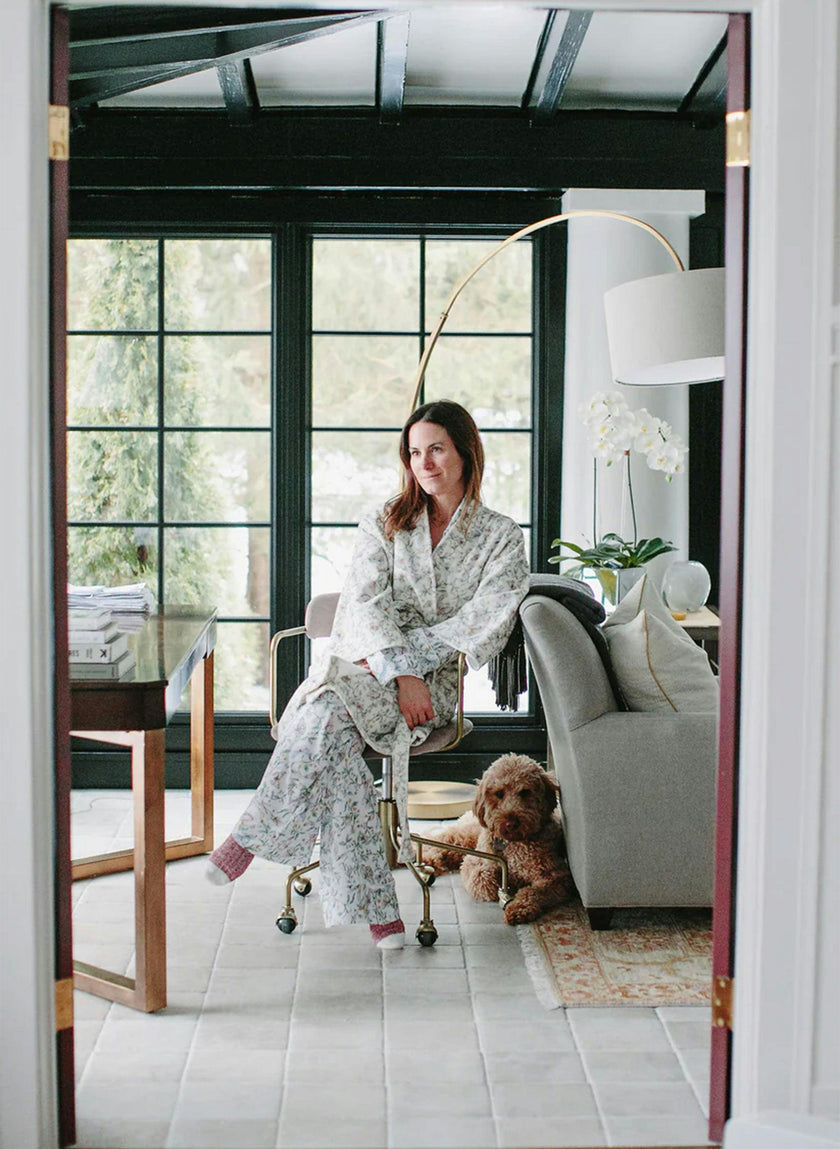 Women's Organic Bathrobe - Botanical Whisper